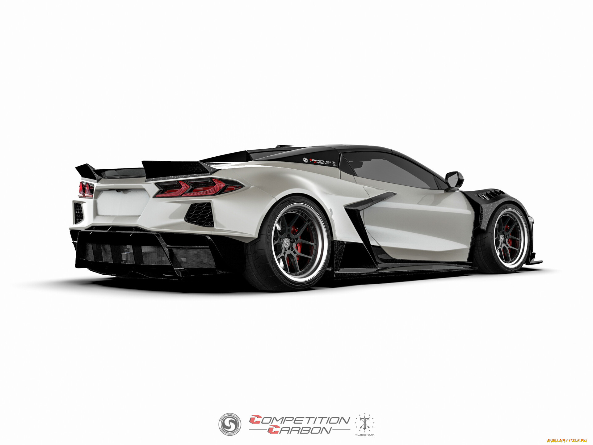 , 3, chevrolet, corvette, c8, competition, carbon, stance